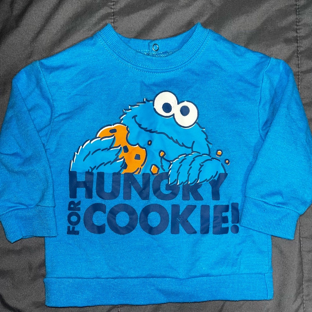 Sesame Street 2020 Blue Cookie‎ Monster Infant Sweatshirt